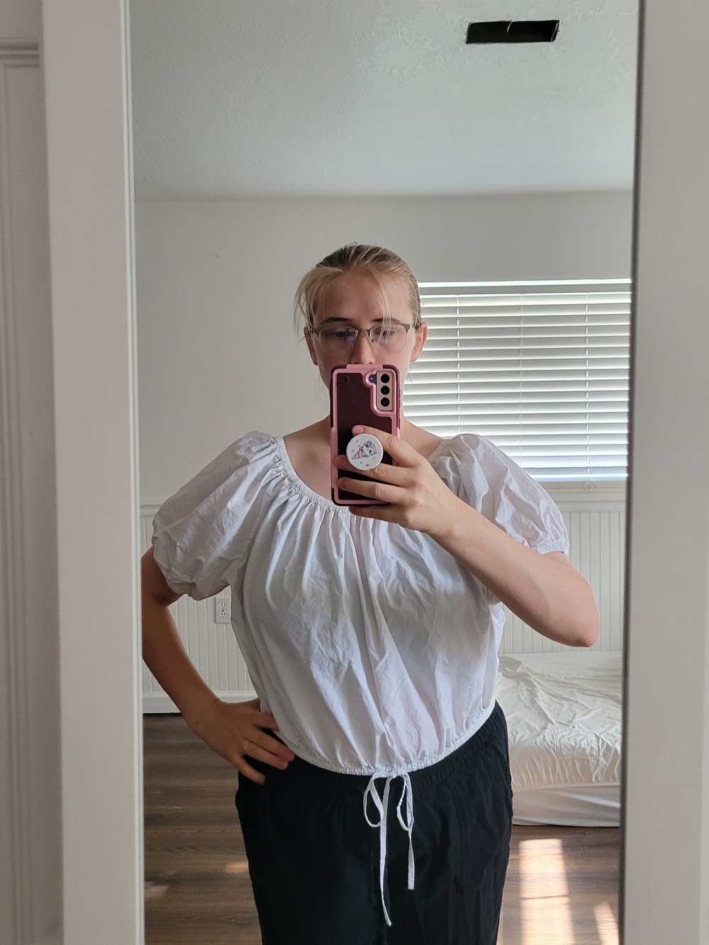 J. Crew White Off-Shoulder Peasant Top XL - Picture 4 of 5